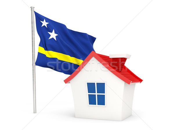 House with flag of curacao Stock photo © MikhailMishchenko