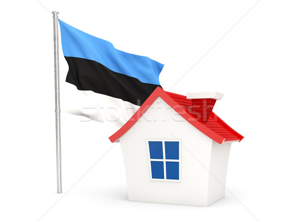 家 フラグ エストニア 孤立した 白 ホーム ストックフォト © MikhailMishchenko