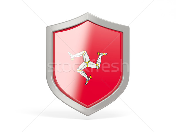 Shield icon with flag of isle of man Stock photo © MikhailMishchenko