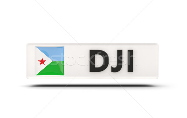 Cuadrados icono bandera Djibouti iso código Foto stock © MikhailMishchenko