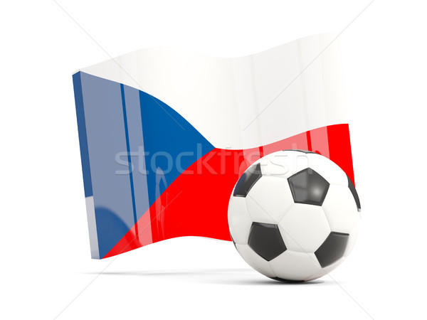 Voetbal vlag tsjechisch republiek geïsoleerd Stockfoto © MikhailMishchenko