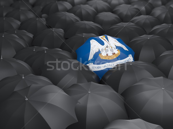 Louisiana bandeira guarda-chuva Estados Unidos local bandeiras Foto stock © MikhailMishchenko