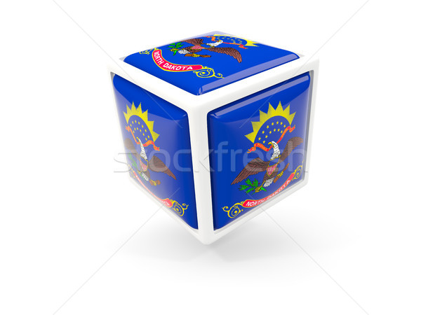 north dakota state flag in cube icon. United states local flags Stock photo © MikhailMishchenko