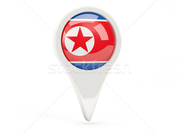 Round flag icon of north korea Stock photo © MikhailMishchenko