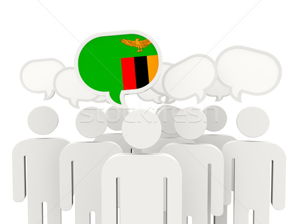 [[stock_photo]]: Personnes · pavillon · Zambie · isolé · blanche · réunion