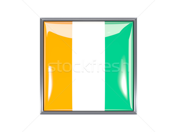 Square icon with flag of cote d Ivoire Stock photo © MikhailMishchenko