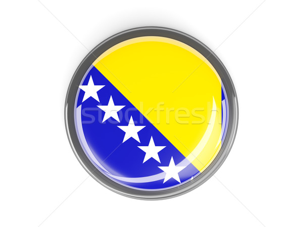 Taste Flagge Bosnien-Herzegowina Metall Rahmen Reise Stock foto © MikhailMishchenko