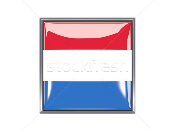 Foto stock: Praça · ícone · bandeira · Holanda · metal · quadro