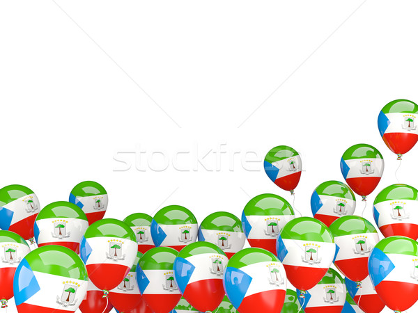 Flying balloons with flag of equatorial guinea Stock photo © MikhailMishchenko