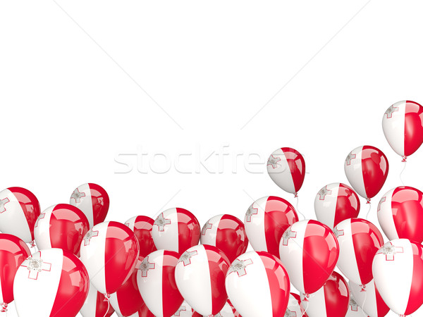 Flying balloons with flag of malta Stock photo © MikhailMishchenko