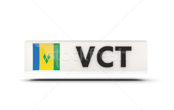 Square icon with flag of saint vincent and the grenadines Stock photo © MikhailMishchenko