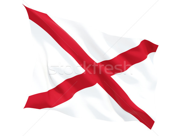Flag of alabama, US state fluttering flag Stock photo © MikhailMishchenko
