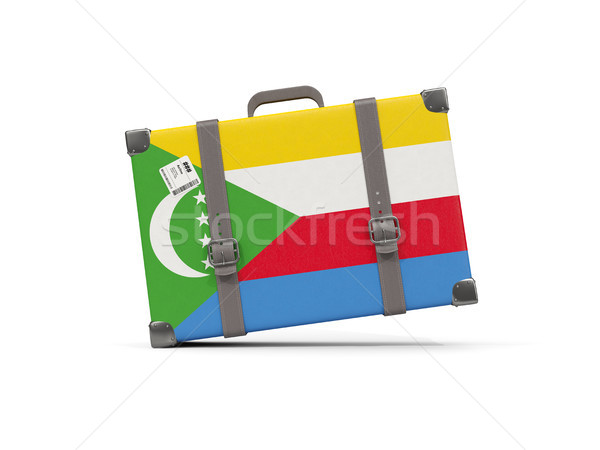 Bagaglio bandiera Comore valigia isolato bianco Foto d'archivio © MikhailMishchenko