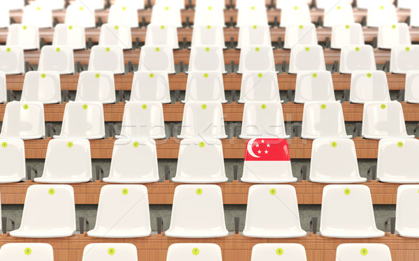 Stadium seat with flag of singapore Stock photo © MikhailMishchenko