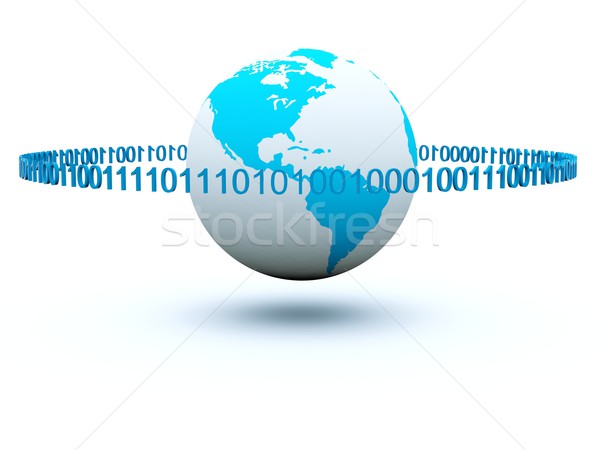 Stock photo: Earth with digits