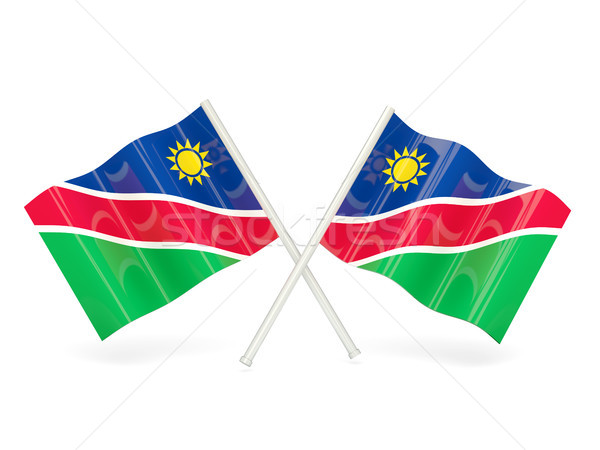 Bandiera Namibia onda pin banner Hong Kong Foto d'archivio © MikhailMishchenko