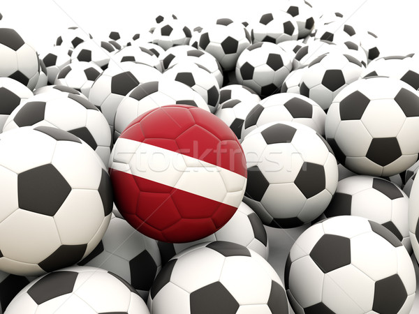Football with flag of latvia Stock photo © MikhailMishchenko