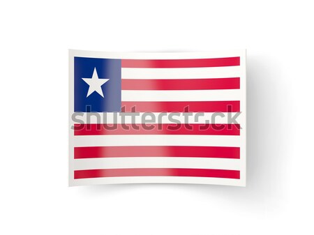 Square icon with flag of liberia Stock photo © MikhailMishchenko