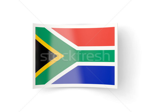 [[stock_photo]]: Icône · pavillon · Afrique · du · Sud · isolé · blanche · pays