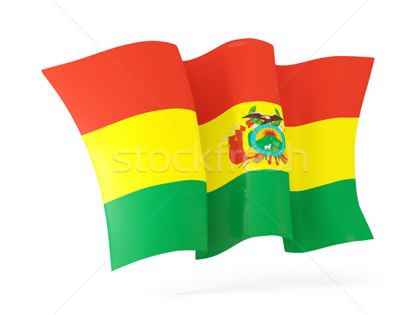 Bayrak Bolivya 3d illustration yalıtılmış beyaz Stok fotoğraf © MikhailMishchenko