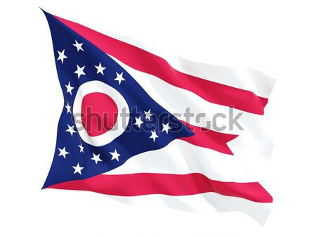 Stockfoto: Vlag · vierkante · icon · geïsoleerd · witte · 3d · illustration