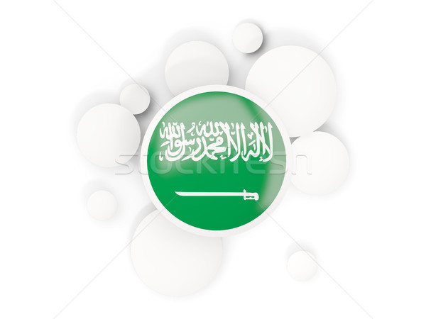 Zászló szaúdi körök minta izolált fehér Stock fotó © MikhailMishchenko