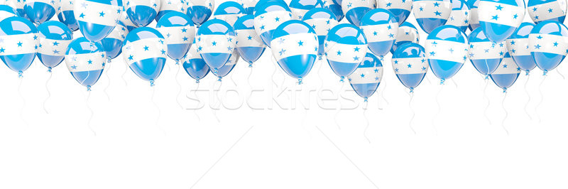 Balões quadro bandeira Honduras isolado branco Foto stock © MikhailMishchenko