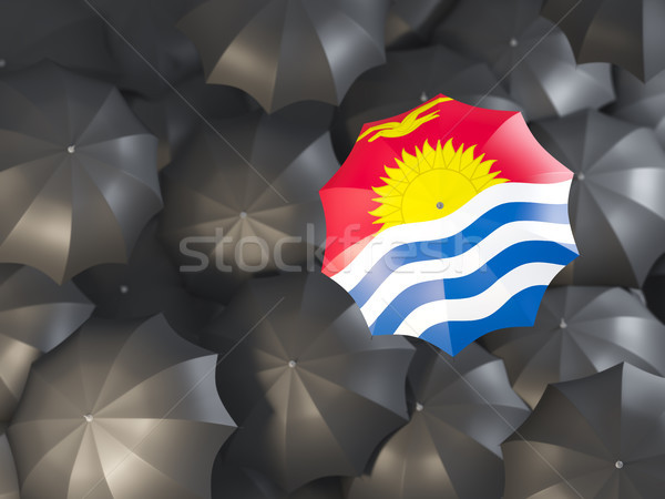 Umbrella with flag of kiribati Stock photo © MikhailMishchenko