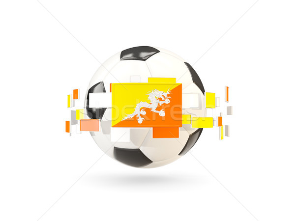 Balón de fútbol línea banderas bandera Bután Foto stock © MikhailMishchenko