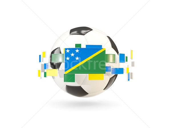 Soccer ball with line of flags. Flag of solomon islands Stock photo © MikhailMishchenko