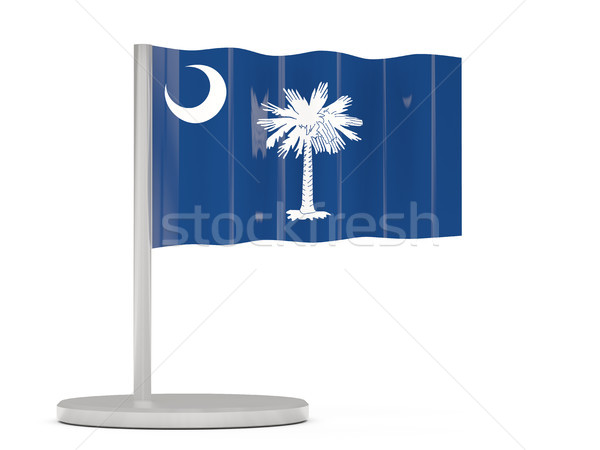 Flag pin with flag of south carolina. United states local flags Stock photo © MikhailMishchenko