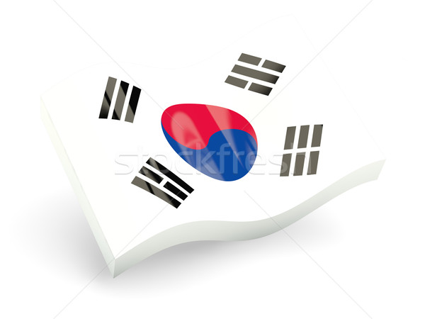 3d flag of korea south Stock photo © MikhailMishchenko
