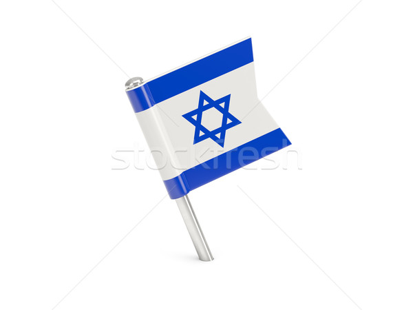 Bayrak pin İsrail yalıtılmış beyaz Stok fotoğraf © MikhailMishchenko