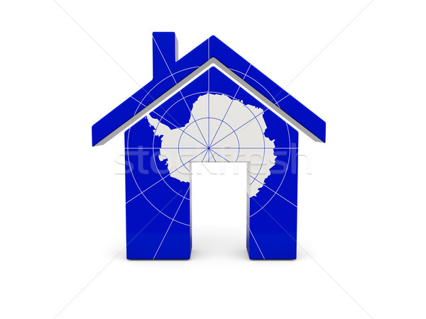 Home with flag of antarctica Stock photo © MikhailMishchenko