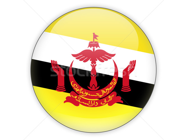 Icono bandera Brunei aislado blanco viaje Foto stock © MikhailMishchenko