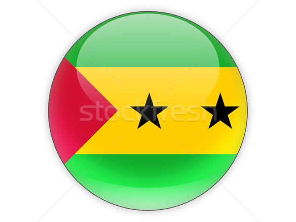 Round icon with flag of sao tome and principe Stock photo © MikhailMishchenko