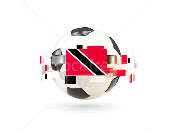 Soccer ball with line of flags. Flag of trinidad and tobago Stock photo © MikhailMishchenko