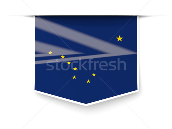 alaska state flag square label with shadow. United states local  Stock photo © MikhailMishchenko
