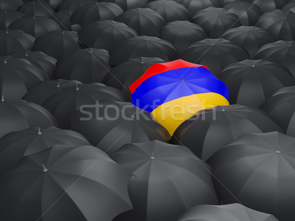 Umbrella with flag of armenia Stock photo © MikhailMishchenko