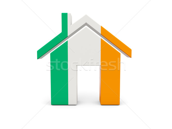 Ev bayrak İrlanda yalıtılmış beyaz arama Stok fotoğraf © MikhailMishchenko