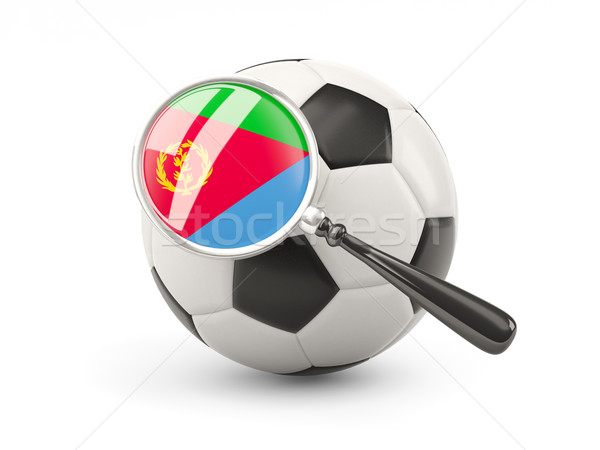 Football with magnified flag of eritrea Stock photo © MikhailMishchenko