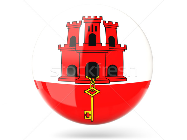 Round icon with flag of gibraltar Stock photo © MikhailMishchenko