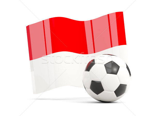 Football with waving flag of monaco isolated on white Stock photo © MikhailMishchenko
