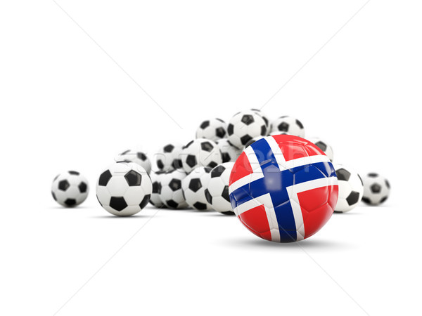 футбола флаг изолированный белый 3d иллюстрации спорт Сток-фото © MikhailMishchenko