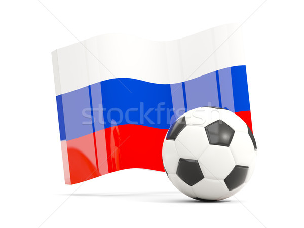 Futebol bandeira isolado branco ilustração 3d Foto stock © MikhailMishchenko
