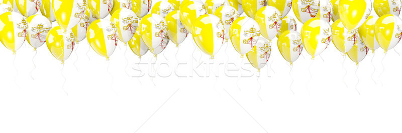 Balony ramki banderą Watykan odizolowany biały Zdjęcia stock © MikhailMishchenko