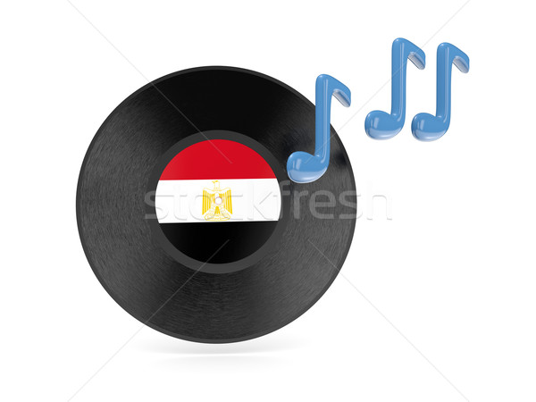 Vinyl disk with flag of egypt Stock photo © MikhailMishchenko