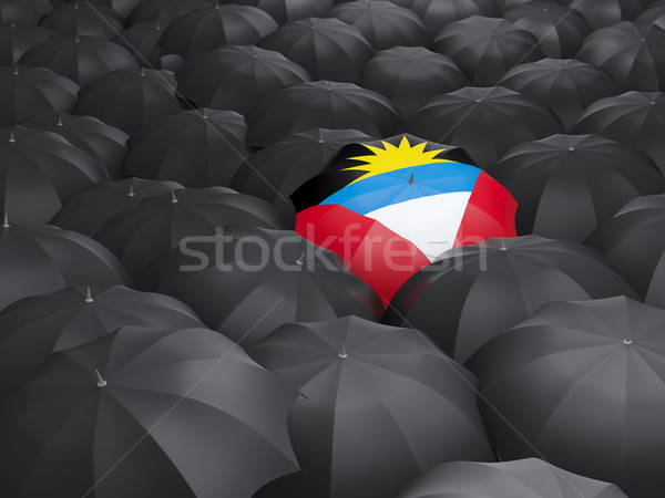 Umbrella with flag of antigua and barbuda Stock photo © MikhailMishchenko