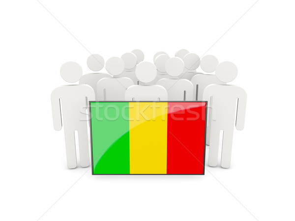 People with flag of mali Stock photo © MikhailMishchenko