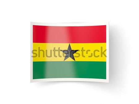 Square sticker with flag of ghana Stock photo © MikhailMishchenko